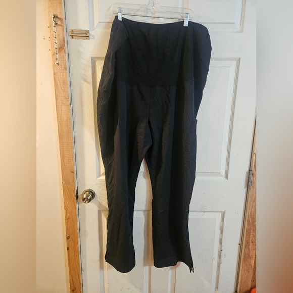 SCRUBSTAR BLACK MATERNITY FULL PANEL SCRUB PANT: NEW WITHOUT TAGS: SIZE 3X - Picture 1 of 3